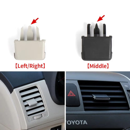 Car Left Right Dashboard Center Fresh A/C Vent Grille Louvre Blade Slice Air Conditioning Leaf Clip For Toyota Corolla 2007-2013