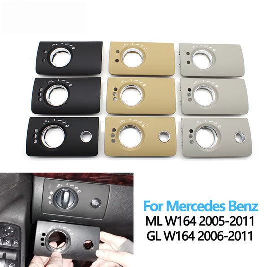 LHD Car Interior Front Left Headlight Switch Button Panel Trim Cover Replacement For Benz W164 ML GL 300 350 450 500 2005-2011