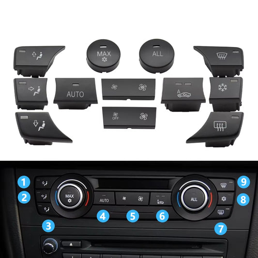 Air Conditioner AC Temperature Control Button Keys Rotary Knob For BMW 1 3 Series X1 X3 E81 E82 E87 E88 E90 E91 E92 E93 E84 F25