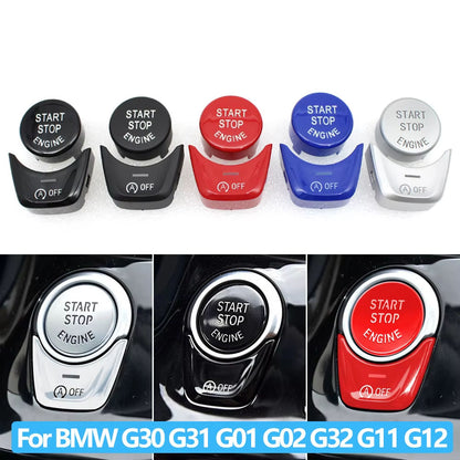 Car Engine Ignition Start Stop OFF Switch Buttons Cover For BMW 1 5 6 7 X3 X4 Series GT F52 G30 G31 G01 G02 G32 G11 G12 F97 F98