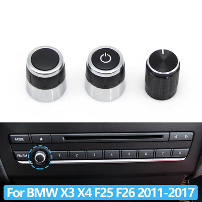 Car Radio Volume Knob Rotary Button Switch Setting Cover Cap For BMW X3 X4 F25 F26 2011-2017 61319351155