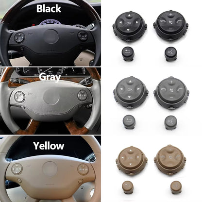Car Multi-function Steering Wheel Push Button Cover For Benz W221 W216 S CL Class S280 S300 S350 S400 S600 2006-2009