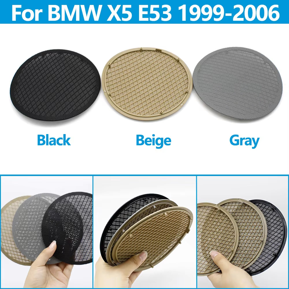 Upgraded Car Front Left Right Door Loud Speaker Cover Panel Replacement For BMW X5 E53 1999-2006 51418264139 51418264137
