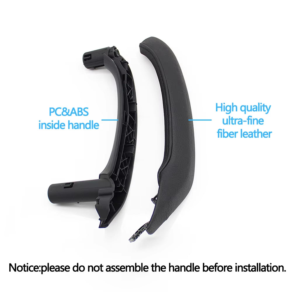 LHD RHD Interior Passenger Door Pull Handle Leather Cover With Inside Handle Assembly For BMW X3 X4 F25 F26 2010-2016