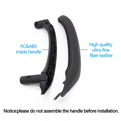 LHD RHD Interior Passenger Door Pull Handle Leather Cover With Inside Handle Assembly For BMW X3 X4 F25 F26 2010-2016