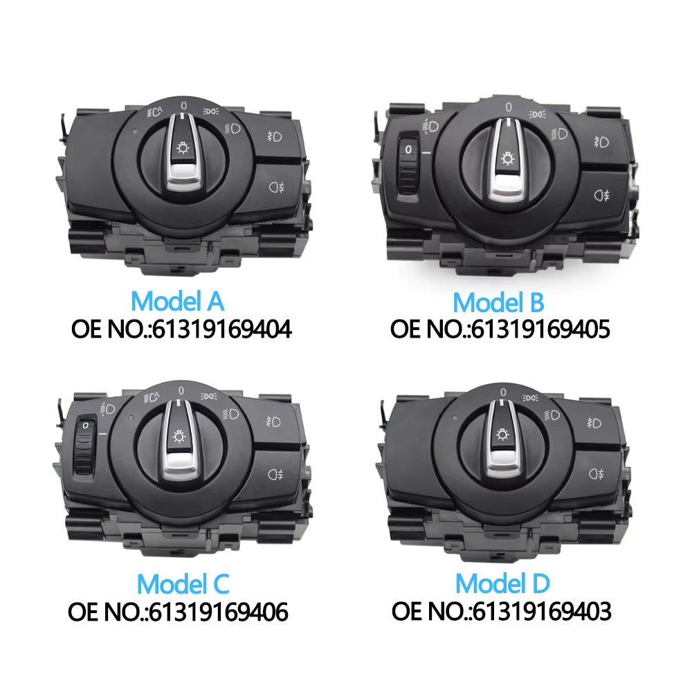 Car Front Headlamp Head Light Switch Assembly For BMW 1 3 X1 Series E87 E88 E81 E82 E90 E91 E92 E93 E84 61319169403,61319169405