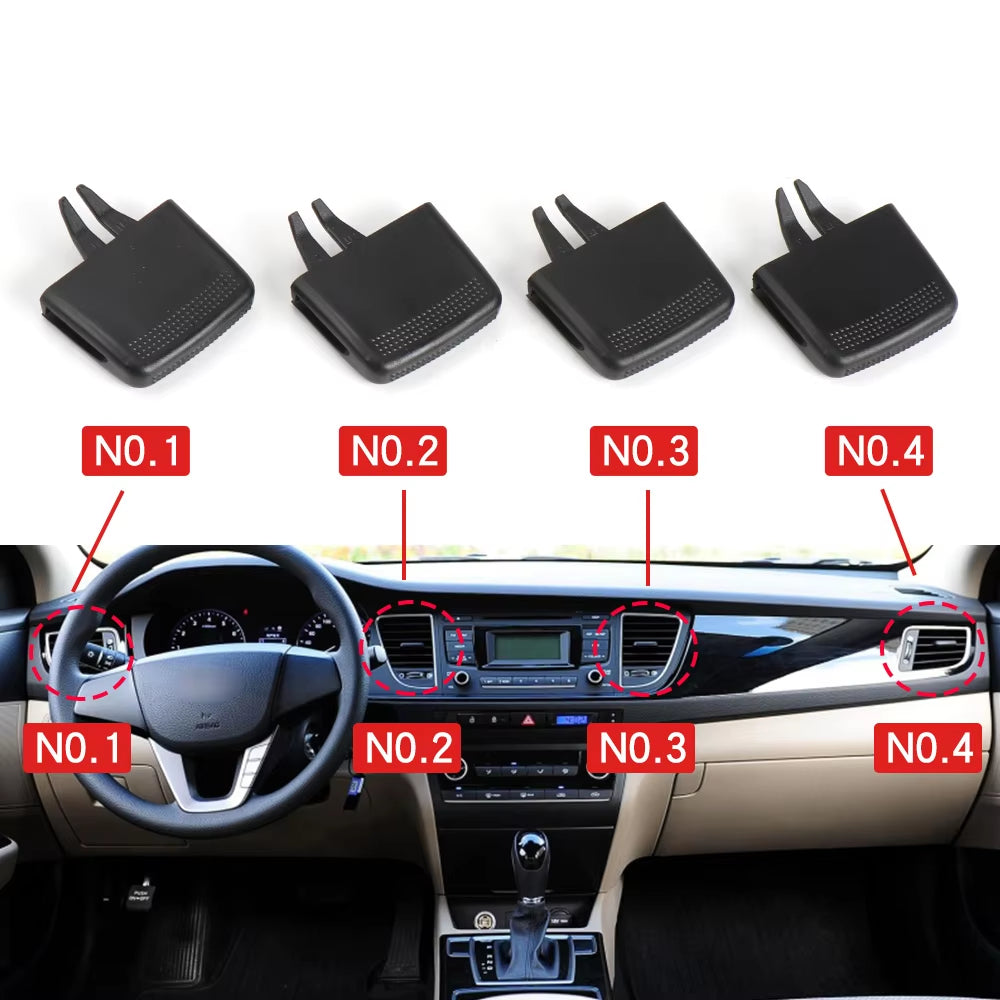 Car Air Conditioner Accessories For Hyundai Mistra 2014-2016 Front Air Conditioning Air Vent Outlet Leaf Adjust Clip Repair kit
