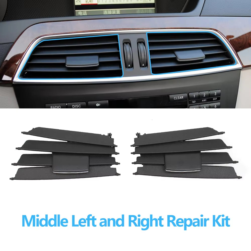 LHD RHD Front Central Dashboard Left Right Repair Kit AC Vent Grille Panel Cover For Mercedes Benz C Class W204 LCI 2011-2014