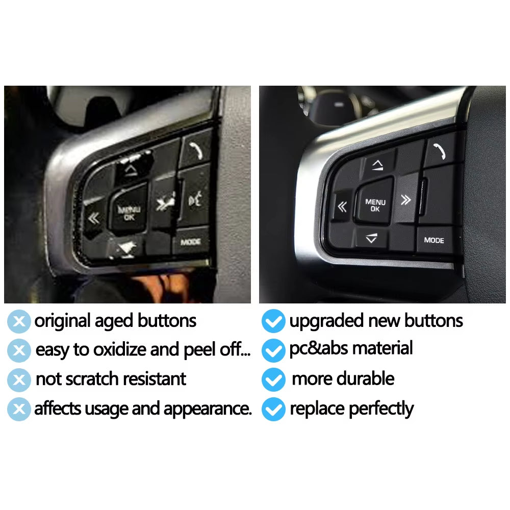 Car Steering Wheel Button Multi Function Control Switch Buttons For Land Rover Discovery Sport For Jaguar XF XE F-PACE 2015-2019