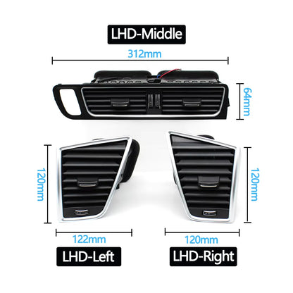 LHD Car Front Dashboard Middle Left Right AC Vent Outlet Grille Assembly For Audi Q5 2009-2018 8R1820951 8R1820901 8R1820902
