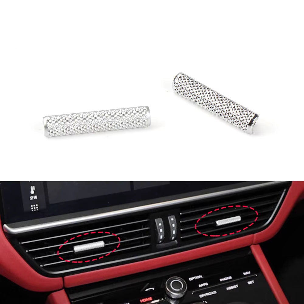 Chrome plate Air Conditioning Vent Toggle Piece Outlet Card Pad Clip Wind Direction Adjustment Plectrum For Porsche Cayenne
