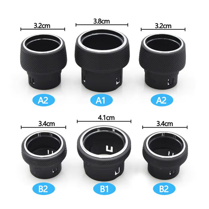 1/2PCS Car Front Dashboard AC Heater Climate Control Switch Button Radio Volume Knob Cover For Jeep Grand Cherokee WK2 2014-2021