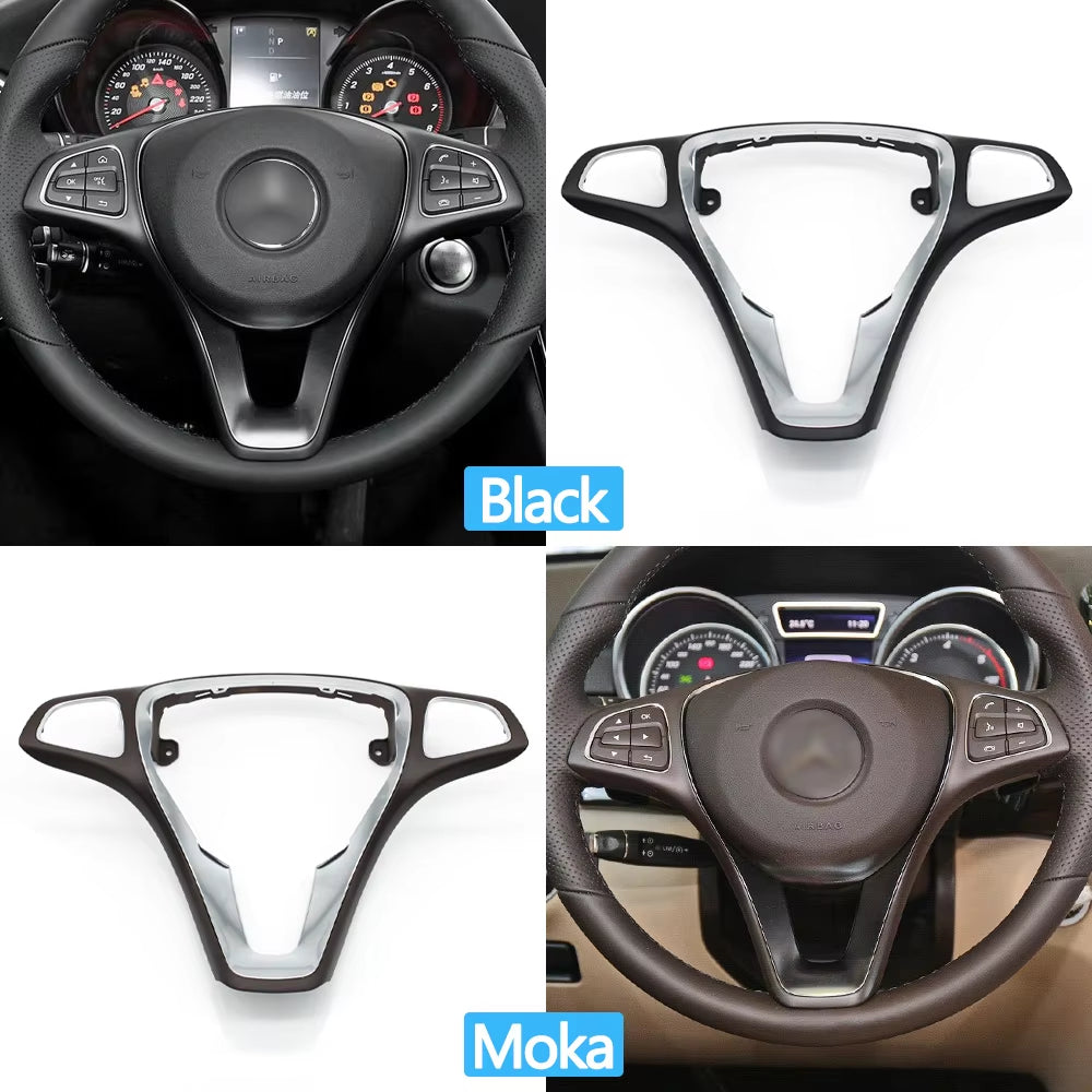 Car Steering Wheel Cover Trim For Benz A B C CLA CLS E GLA GLC GLE Class W176 W246 W205 W117 W218 W213 W156 X253 W292 W166 W448