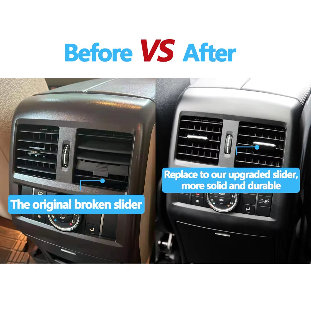 Car Rear AC Air Conditioner Vent Outlet Grille Slide Clip Repair Kit For Mercedes Benz W166 W292 ML350 GL450 ML GLE