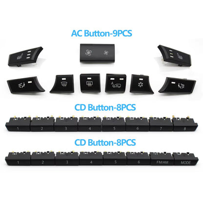 8/9PCS Car Air Conditioning AC Button Multimedia CD Player Switch Digital Control Buttons For BMW X5 X6 E70 E71 E72 2007-2013
