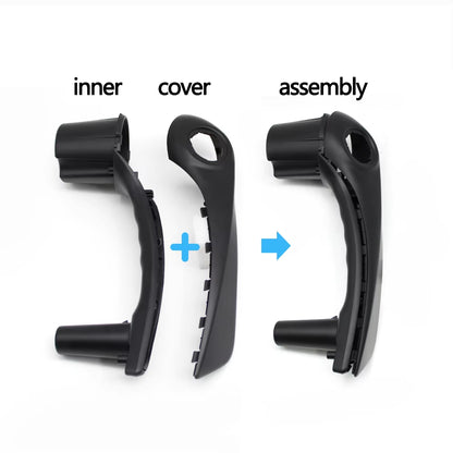 2PCS LHD Car Interior Door Front Left Right Pull Grab Inner Handle Outer Cover For Renault Koleos I 2008-2016