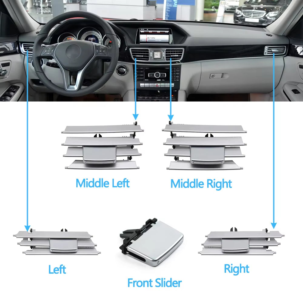 Front Dash Center Left Right AC Vent Grille Repair Kit Or Tab Clip For Mercedes Benz Sedan W212 E260 E350 2013-2015 A2128303154