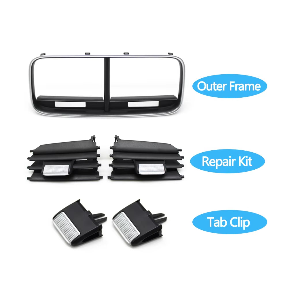 Car Rear Console Air Vent Outlet Grille AC Tab Clip Repair Kit Outer Frame For Benz GLS GLE W167 350 400 450 500 580 2020-2025