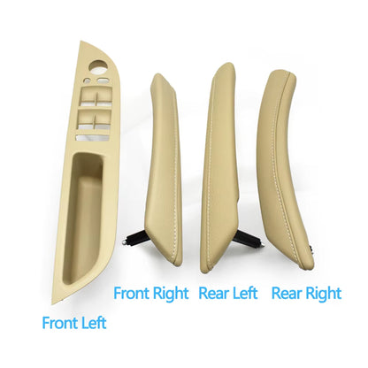 LHD Car Front Rear Left Right Door Handle Armrest Panel Pull Trim Window Switch Cover For BMW 5 Series E60 E61 2006-2010