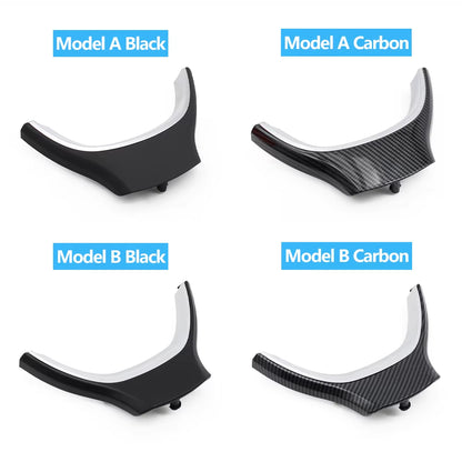 LHD RHD Car Carbon Fiber Steering Wheel Cover Trim Replacement For BMW 5 5GT 6 7 Series F10 F11 F07 F06 F12 F01 F02 2009-2016