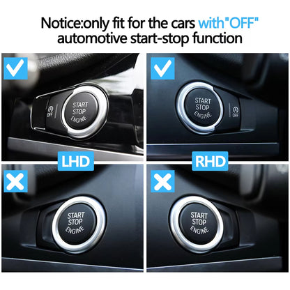 LHD RHD Car Engine Start Stop Button Switch Cover OFF Button For BMW X3 X4 X5 X6 F25 F26 F15 F16 61319291693,61319291694