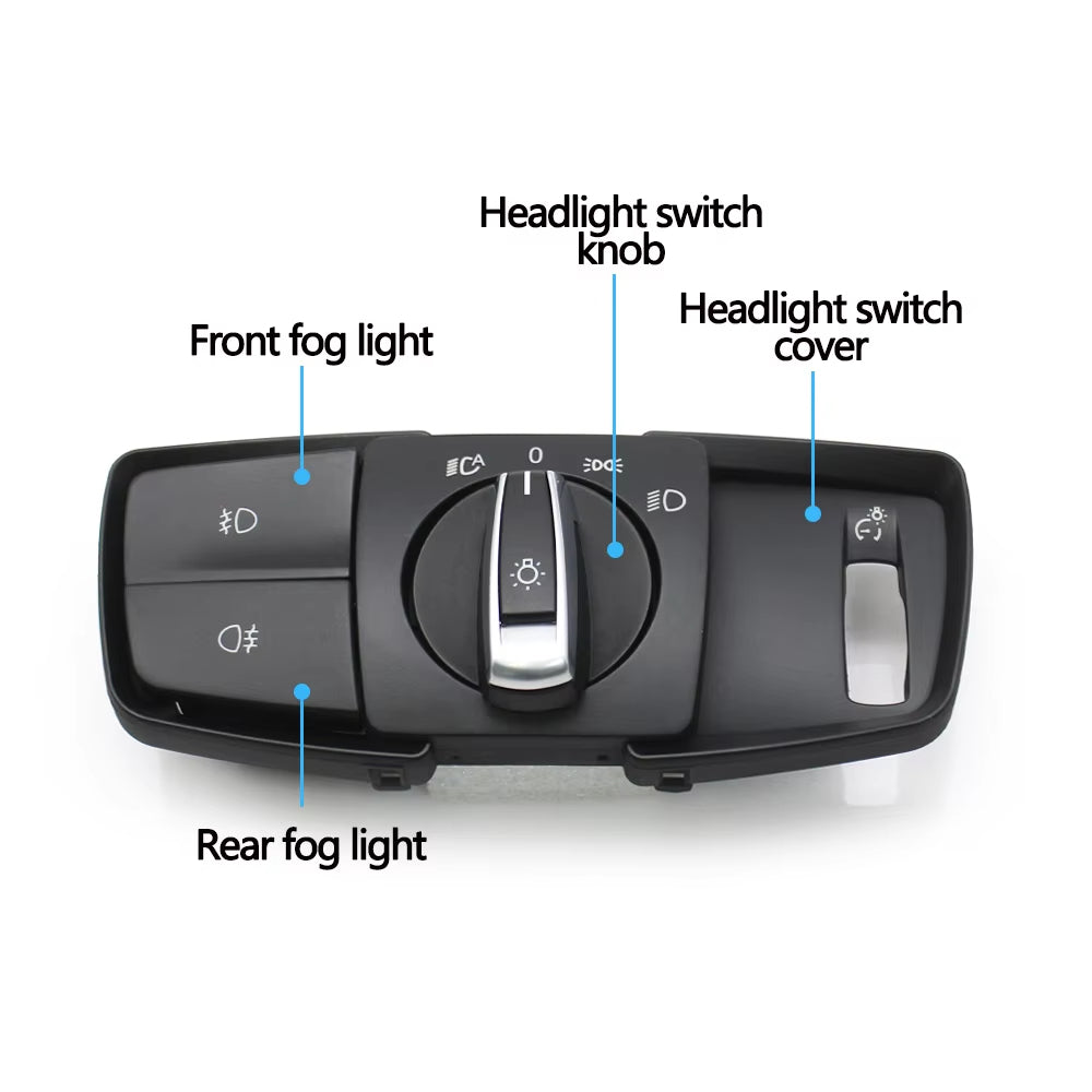 Car Front HeadLamp Rotary Foglight Button Headlight Switch Cover Panel For BMW 2 Series F45 F46 X5 X6 F15 F16 X5M X6M F85 F86