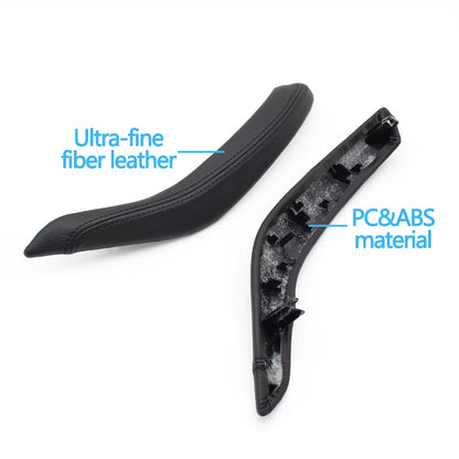 Car Interior Passenger Doors Pull Handle Outer Leather Cover Replacement For BMW X5 X6 F15 F16 2014-2018