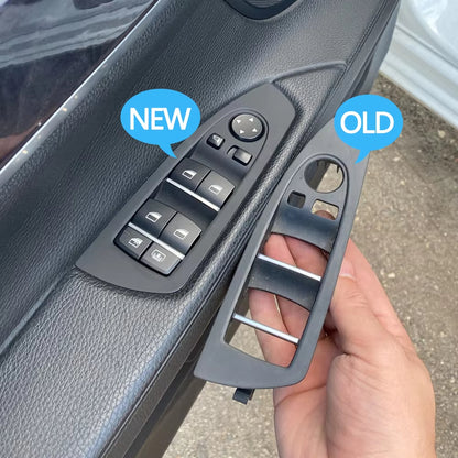 LHD Car Front Door Window Control Switch Outer Frame Panel Trim Cover For BMW 7 Series F01 F02 730 735 740 745 750 760
