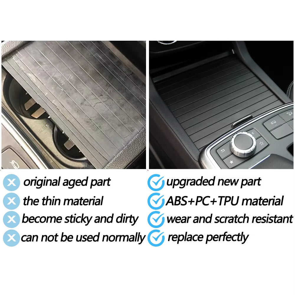 Car Center Console Drink Cup Holder Shutter Roller Cover For Mercedes Benz ML GL GLE GLS Class W166 ML300 GLE350 1666803814
