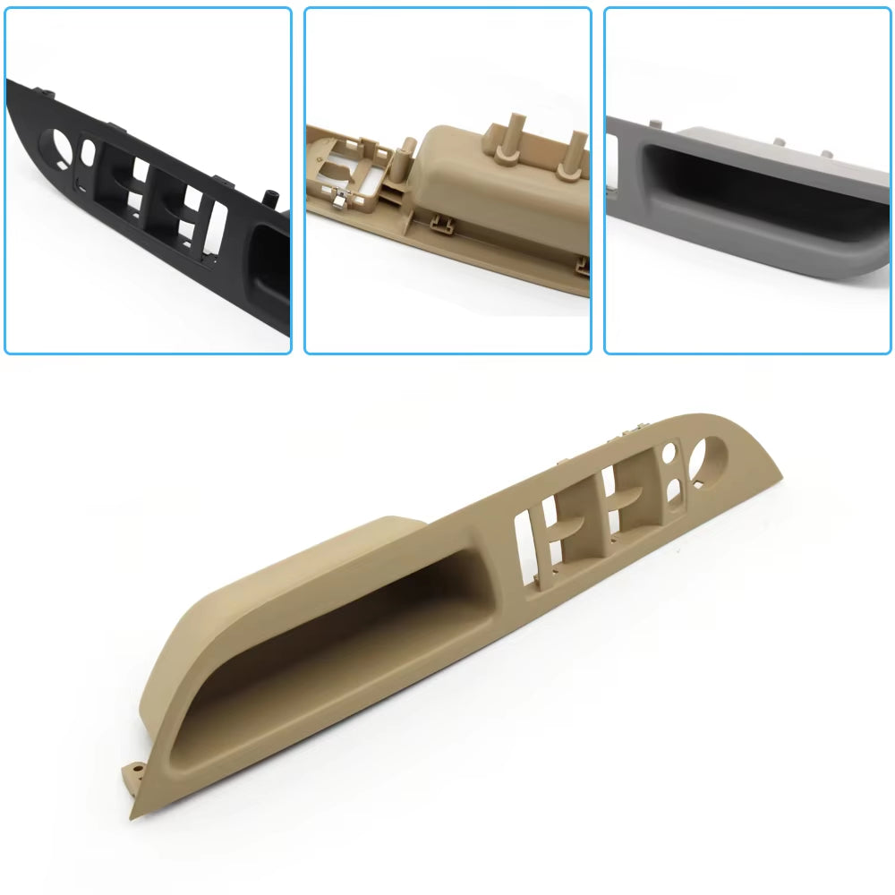 LHD Car Front Rear Left Right Door Handle Armrest Panel Pull Trim Window Switch Cover For BMW 5 Series E60 E61 2006-2010