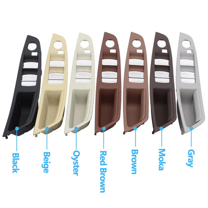 LHD 7pcs Interior Door Armrest Panel Pull Handle With Leather Outer Cover for BMW 5 Series F10 F11 F18 520 523 525 528 530 535