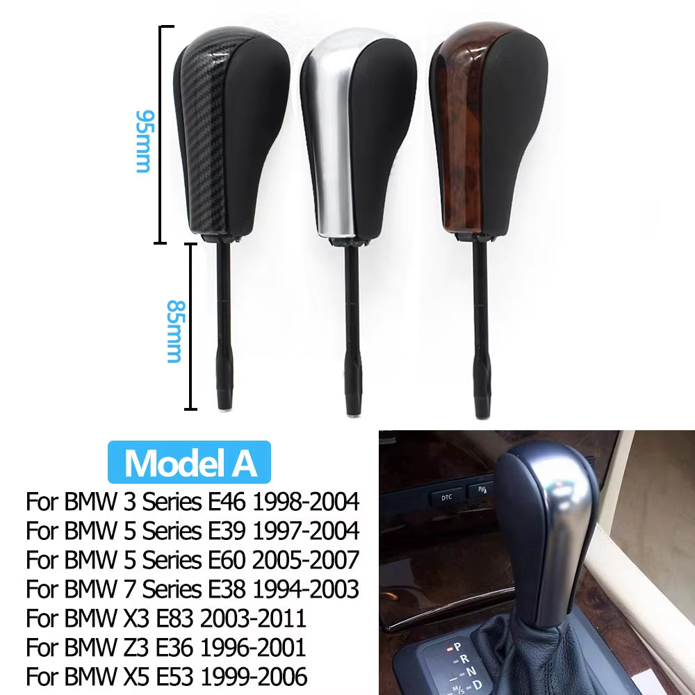 Car Automatic Gear Shift Knob Lever Stick Replacement For BMW 1 3 5 7 X3 X5 Z3 Z4 E81 E82 E85 E90 E91 E46