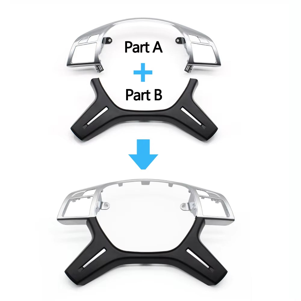 Car Steering Wheel Trim Cover Panel Replacement For Mercedes Benz C E M ML GL GLS G Class W204 W212 W166 W463 A0994640513