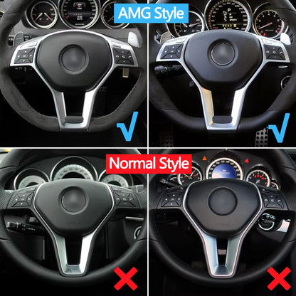Car Steering Wheel Frame Trim Cover For Mercedes Benz AMG Style A B C E GLK GLA CLA CLS Class W176 W246 W204 W212 W156 W117