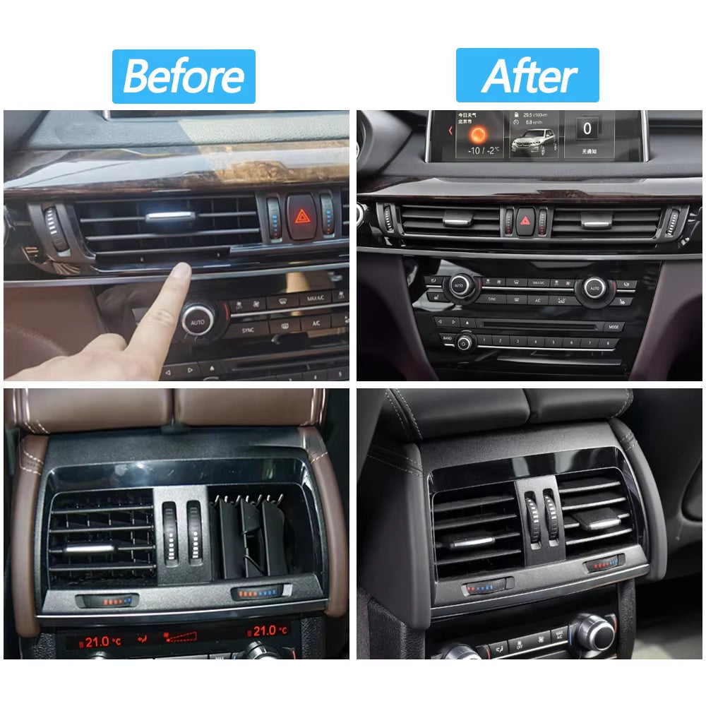 Car Central Left Right Rear Air Conditioning Middle AC Vent Grille Outlet Cover Panel For BMW X5 X6 F15 F16 F85 F86 2014-2018