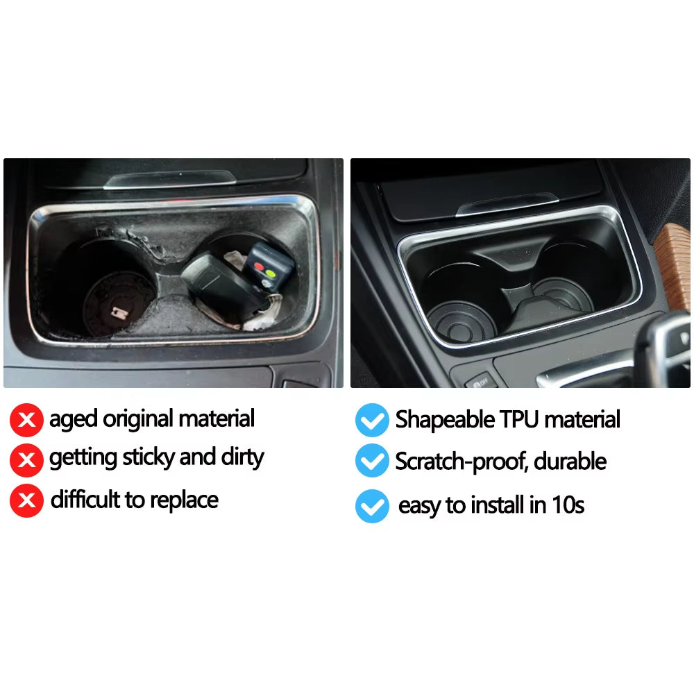 Car Center Console Water Drink Cup Holder Insert Removable Cover For BMW 3 4 Series F30 F31 F34 F35 F32 F33 F36 F82 51169218925