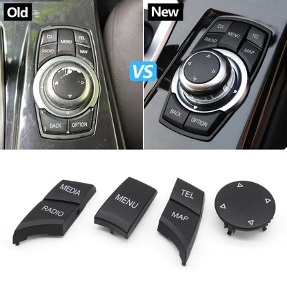 Car Central Console CIC Multi-Media Control Button Cover For BMW 1 2 3 4 5 6 7 X3 X4 X5 X6 Series F30 F31 F10 F11 F06 F25 F26
