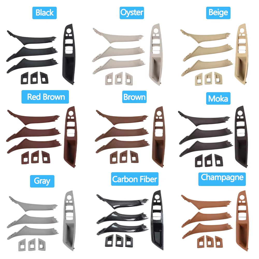 RHD Right Hand Driver Interior Door Window Switch Panel Pull Handle 7PCS Set For BMW F10 F11 F18 520 523 525 528 530