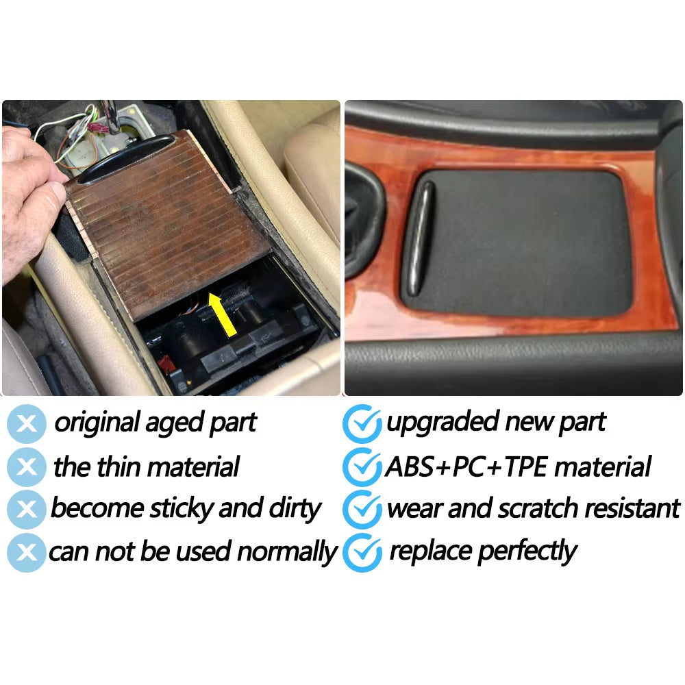 Car Center Console Sliding Shutter Cup Holder Water Cup Holder Panel Roller Cover For Mercedes Benz C Class W203 2000-2007