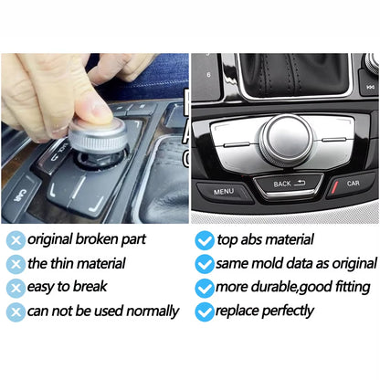 Car Audio Volume Radio Knob Multimedia Navigation Adjustment Control Switch Knob For Audi A6 A7 C6 C7 C8 Q7 Q8 A8 4F0919070