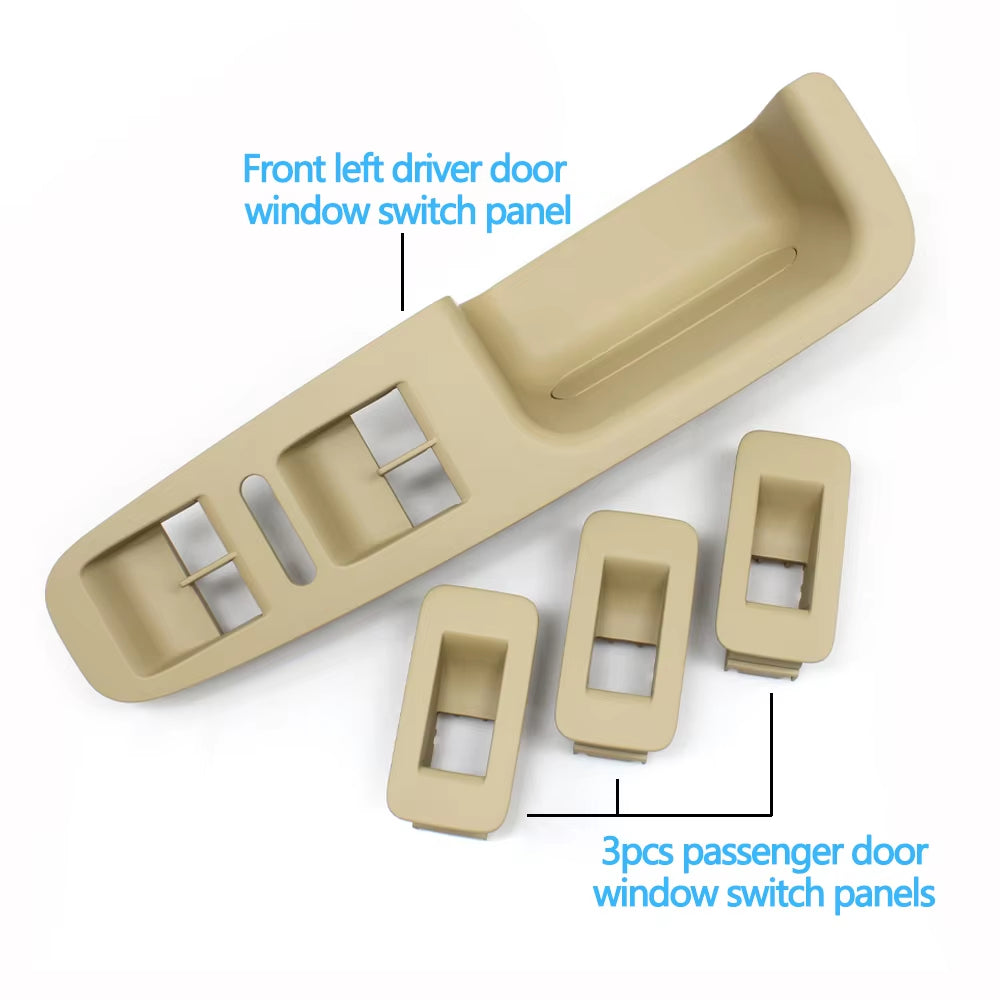 4PCS Set Car Front Rear Left Right Door Window Switch Cover Panel Trim Replacement For VW Volkswagen Touareg 2003-2010