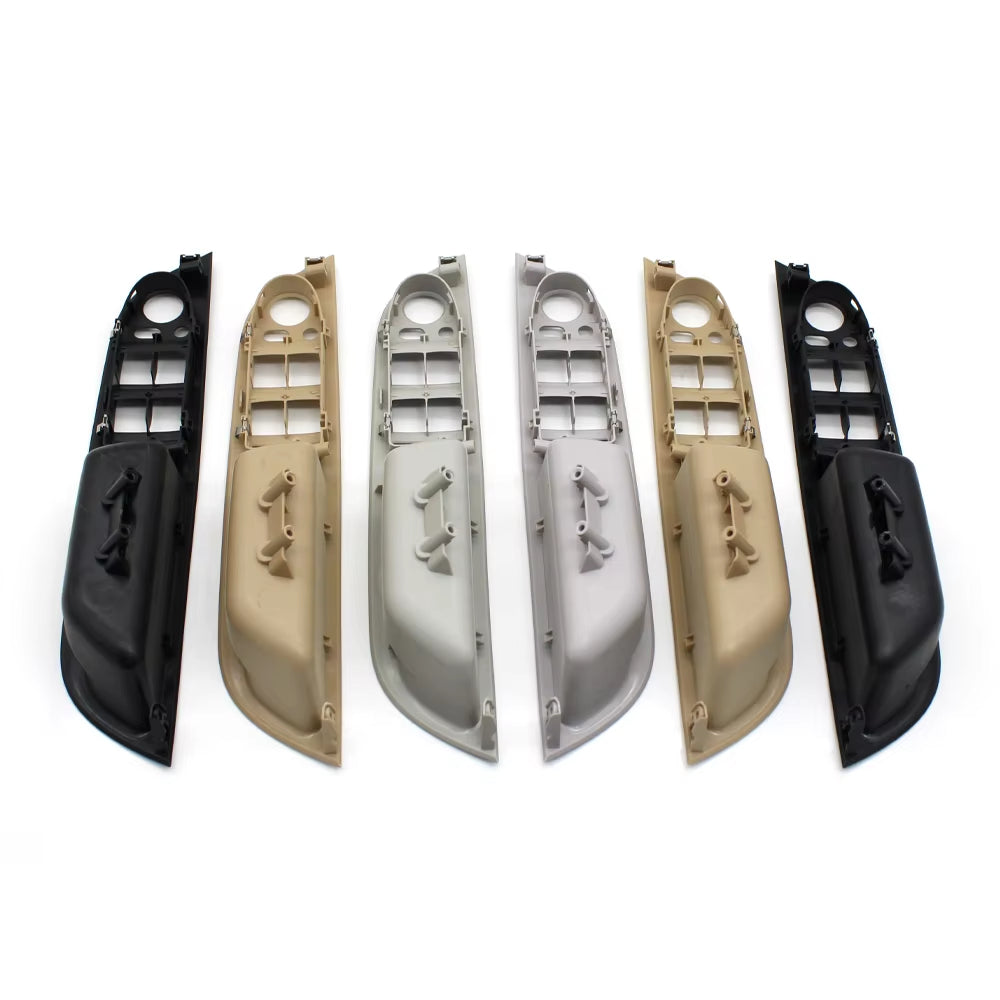 LHD RHD Car Interior Handle Inner Door Armrest Panel Pull Trim Window Switch Cover For BMW 5 Series E60 E61 2006-2010