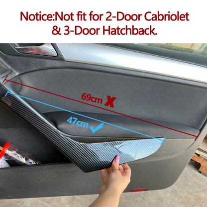 Black Car Interior Door Left Right Pull Handle Cover Trim For Volkswagen VW Golf 6 GTI MK6 2009 2010 2011 2012 2013 2014