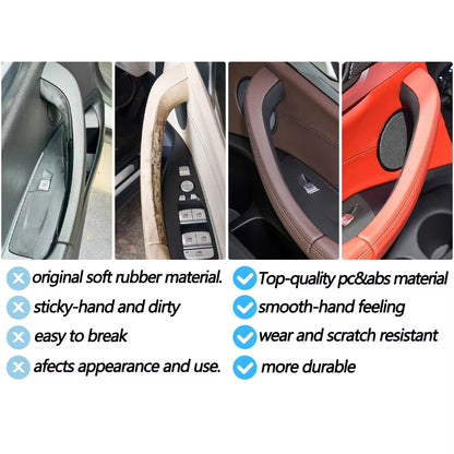 Car Interior Front Rear Door Left Right Handle Inside Pull Handle Panel Cover Trim For BMW X3 X4 G01 G02 F97 F98 2018-2022