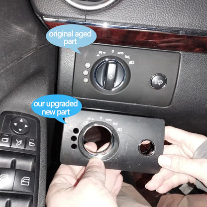 LHD Car Interior Front Left Headlight Switch Button Panel Trim Cover Replacement For Benz W164 ML GL 300 350 450 500 2005-2011