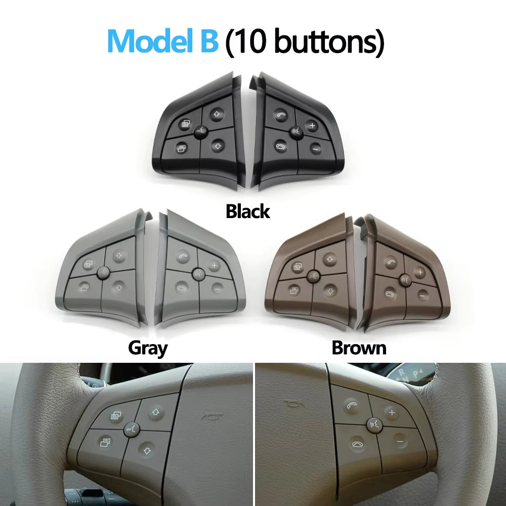3 Colors Car Multi-function Steering Wheel Buttons Control Switch Button Kit For Mercedes Benz GL ML R B Class W164 W245 W251