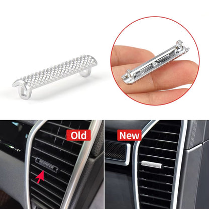 Chrome plate Air Conditioning Vent Toggle Piece Outlet Card Pad Clip Wind Direction Adjustment Plectrum For Porsche Cayenne