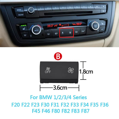 Dashboard Air Conditioner Fan Wind Volume Button Capes For BMW 1 2 3 4 X1 X3 X5 X6 Series F20 F30 F35 F80 F25 F26 E70 E84 E90