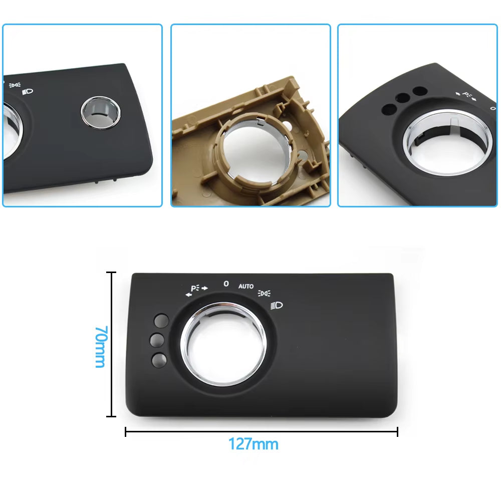 LHD Car Interior Front Left Headlight Switch Trim Cover Replacement For Mercedes Benz W164 X164 ML GL 300 350 450 500 2005-2011