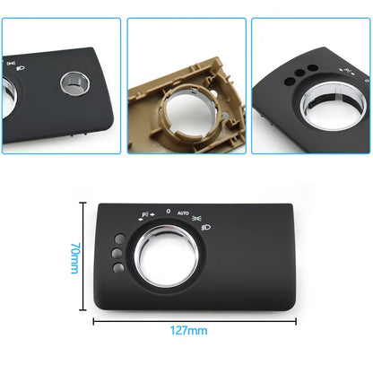 LHD Car Interior Front Left Headlight Switch Trim Cover Replacement For Mercedes Benz W164 X164 ML GL 300 350 450 500 2005-2011